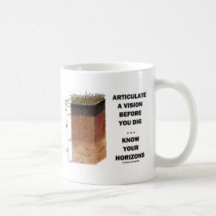 Artikulera en vision, för du gräver… horisonte kaffemugg
