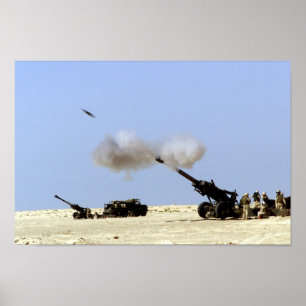Artilleri avfyrar poster