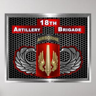 Artilleribrigaden Fält 18:e - flygburen Poster