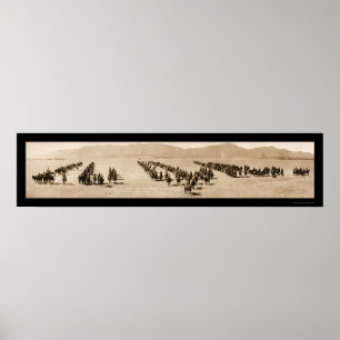 ArtilleriEl Paso TX enormt foto 1916 Poster