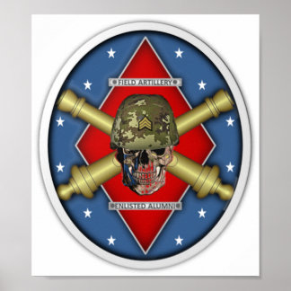 Artilleriet fält som uppfördes i Alumni Bild Poster