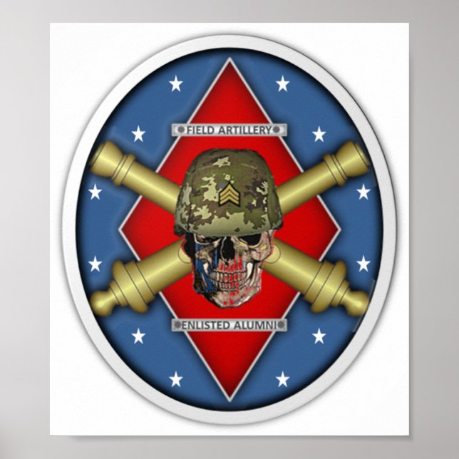 Artilleriet fält som uppfördes i Alumni Bild Poster (Framsidan)