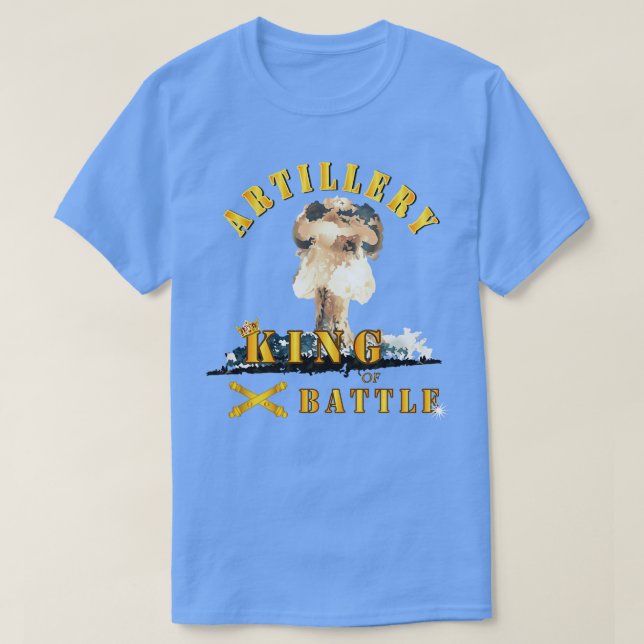Artilleriet Kung i Battle w Atomic Blast T Shirt (Design framsida)