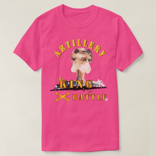 Artilleriet Kung i Battle w Atomic Blast T Shirt (Design framsida)