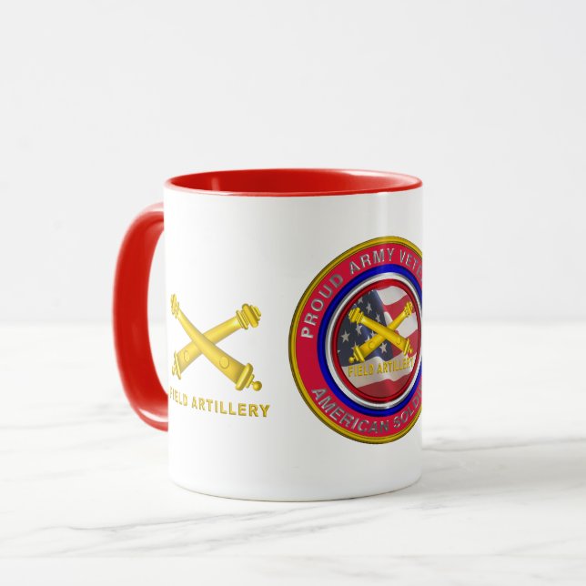 Artillerisoldat i Fält, prod arméns veteran Mugg (Framsida vänster)