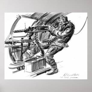 Artillerist 1942 för midja B-17 Poster