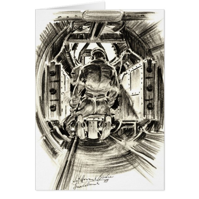 Artillerist 1943 för svan B-17 Hälsningskort (Framsidan)