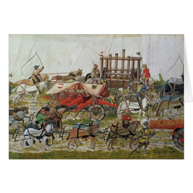 Artilleritåg av Maximilian mig Hälsningskort (Framsidan Horizontal)