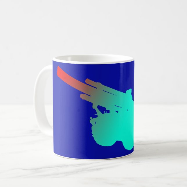 Artillery Gun Blue Coffee Mugg (Framsida vänster)