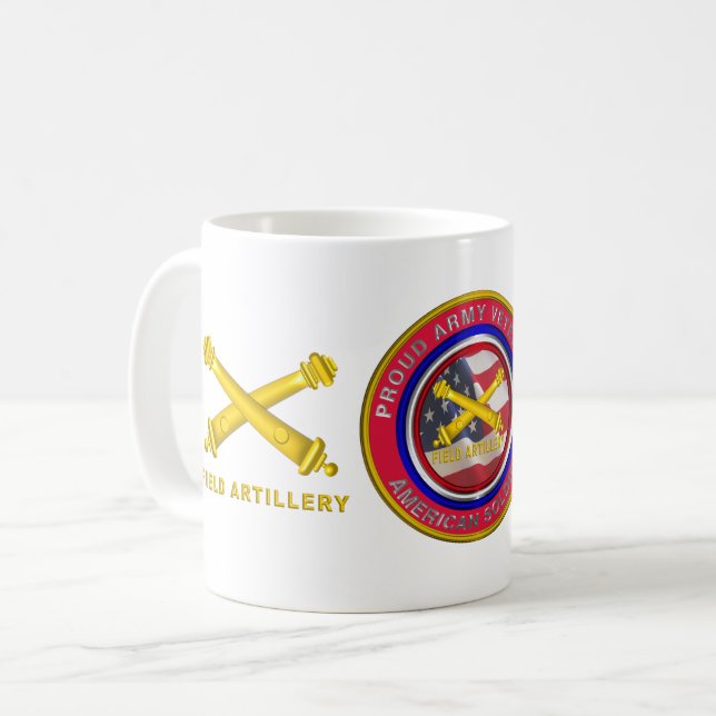 Artillery Soldier vid arméns veteran Fält Kaffemugg (Framsida vänster)