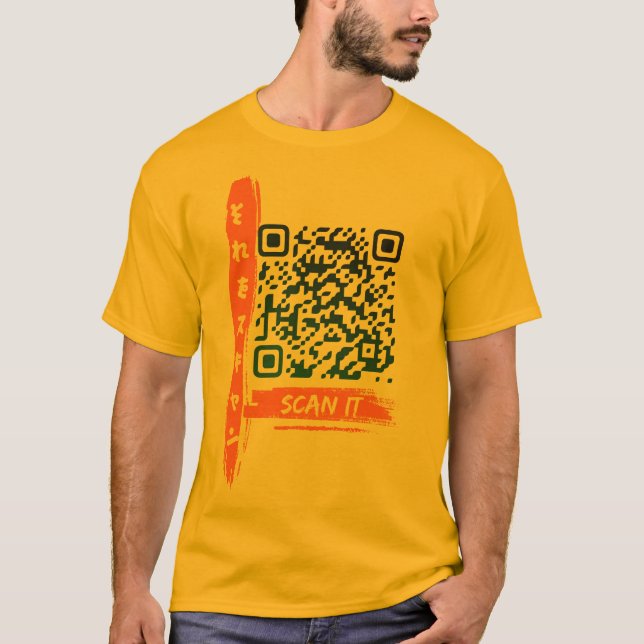 Artimis Unik design QR-kodsökning för att besöka I T Shirt (Framsida)