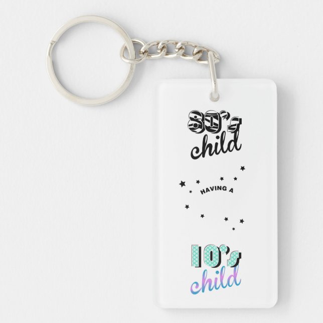 årtionden mor och Baby 1980/2010 Nyckelring (Framsidan)