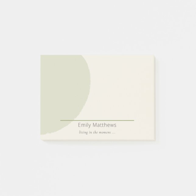 Artisan 4x3 Notes Sage Minimalist Brand Post-it Block (Framsida)