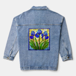 Artisan Blue Iris Stached Glass Denim Jacka