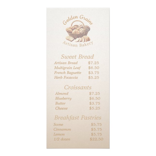 Artisan Bread Basket Reklamkort (Framsidan)