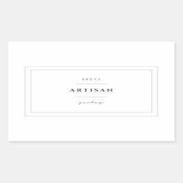 Artisan Bread Food Label Stickers Rektangulärt Klistermärke