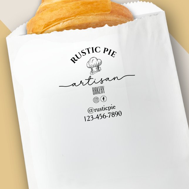 Artisan Chef Hat Business Namn Bakery Stämpel (Skapare uppladdad)