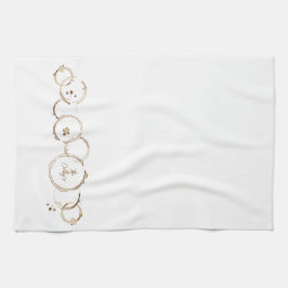 Artisan Coffee Ringar NAMN Brown White Kitchen Rol Kökshandduk