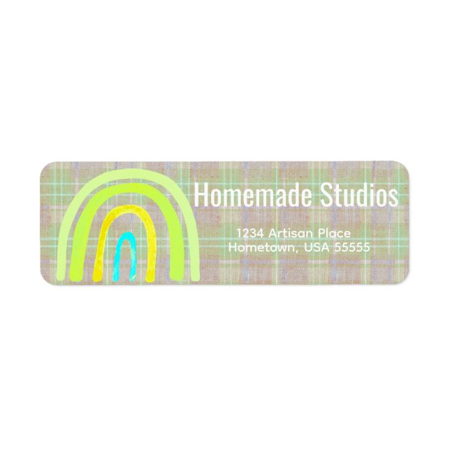 Artisan Handmade Happiness  Returadress Etikett (Framsidan)