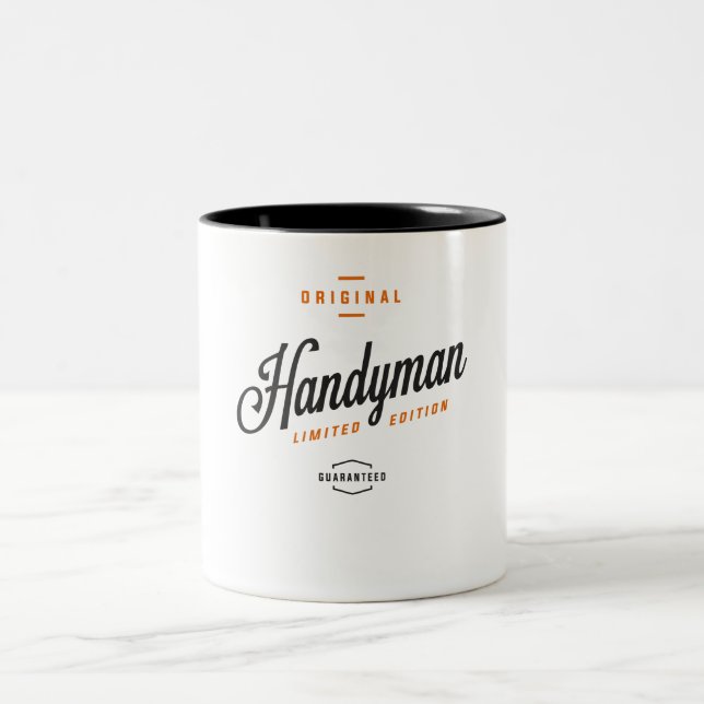 Artisan Handyman Namnteckning Edition - fixolog Två-Tonad Mugg (Center)