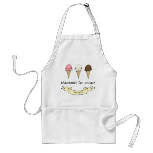 Artisan Ice Cream Maker Anpassade Vuxen Apron Förkläde
