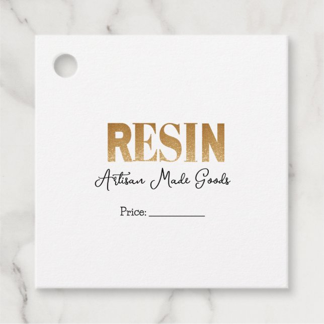 Artisan Made Goods Resin Prisa Märkre Gåvor Etiketter (Framsida)