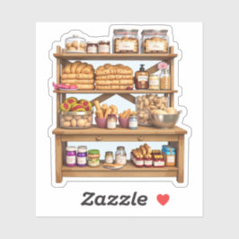 Artisan Pantry Shelf with Delicacies Klistermärken