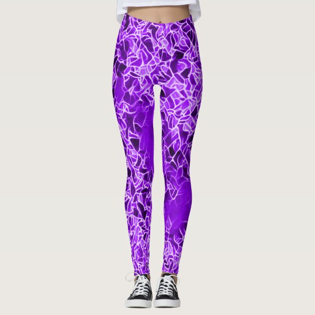 Artisan Plum Lila Electric Yoga Leggings (Framsida)