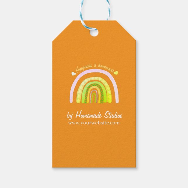 Artisan Rainbow 'Happiness is Homemade'  Presentetikett (Framsidan)