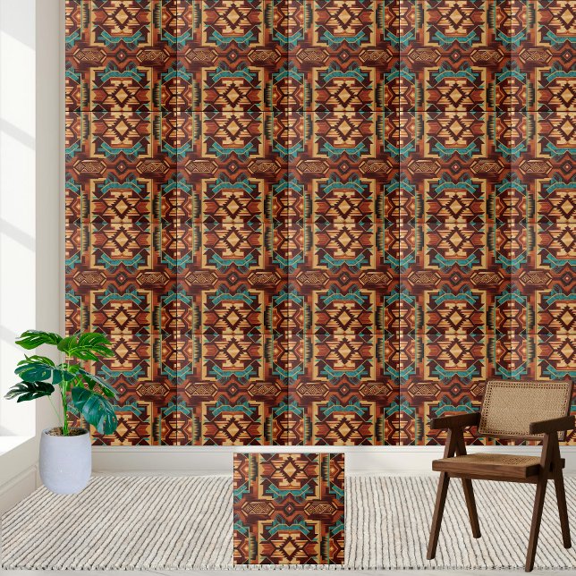 Artisan Stil Southwest Mönster Tile Kakelplatta (Artisan Style Southwestern Pattern Tile)