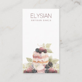 Artisan Watercolor Baker Bakery Pastry Chef Visitkort