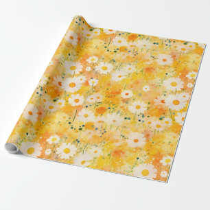 Artisan WildblommGult Orange Lycklig Daisy Presentpapper