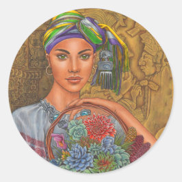 "Artisans: Basket Weaver"-dekal Runt Klistermärke