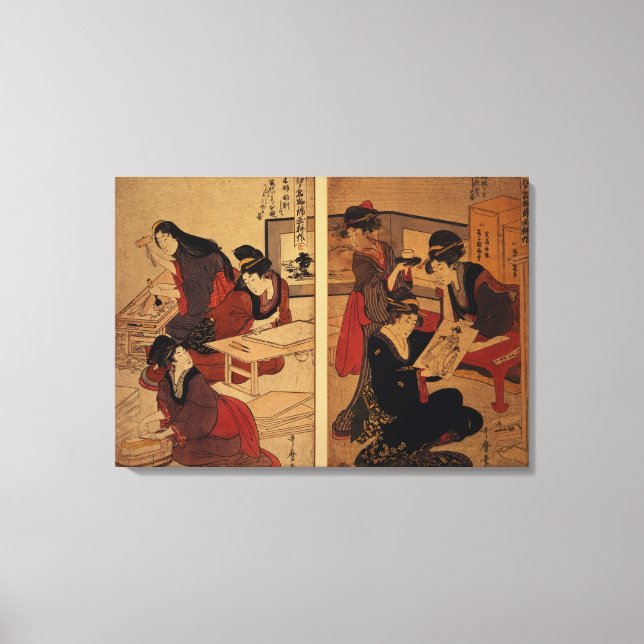 Artisans Skapar ett träsket, 1857 Canvastryck (Framsida)