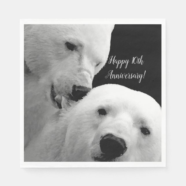 Artisk Polar Bear par Kärlek Tenderness Passion Pappersservett (Framsidan)