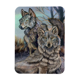 Artiska Vargar Wintery Magnet
