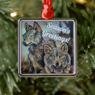 Artiska Varger Wintery Julgransprydnad Metall