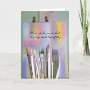 Artist Acrylics Oils Painter Art Älskare Birthday Kort
