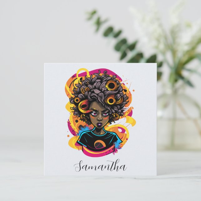 Artist Afro Woman (Stående Fram)
