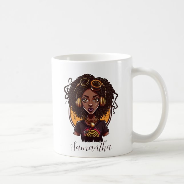 Artist Afro Woman Kaffemugg (Höger)