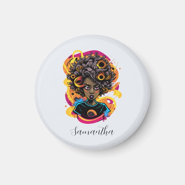 Artist Afro Woman Magnet (Framsidan)