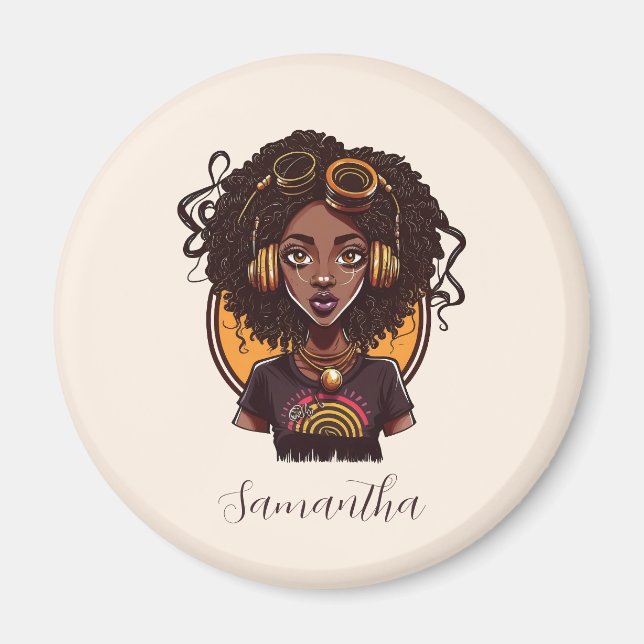 Artist Afro Woman Magnet (Framsidan)
