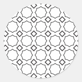 Artist Black White Geometric Octagon Diamond Runt Klistermärke