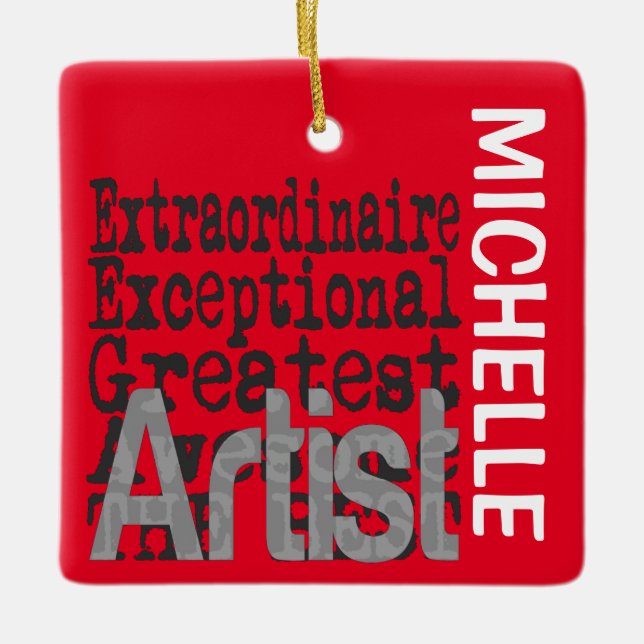 Artist Extraordinaire-ANPASSNINGSBAR Julgransprydnad Keramik (Framsida)