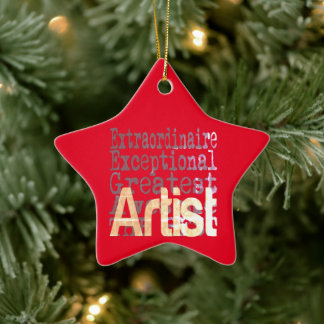 Artist Extraordinaire Julgransprydnad Keramik