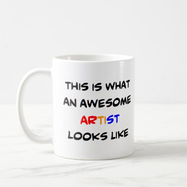 artist, fantastisk kaffemugg (Vänster)