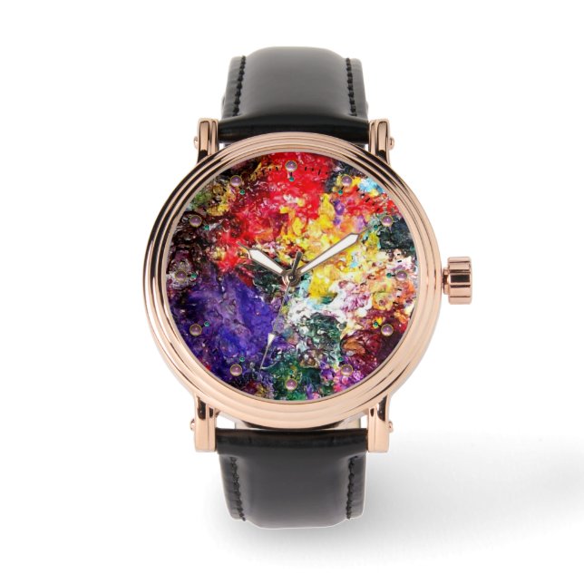 ARTIST FÄRG PALETTE ARMBANDSUR (Framsida)