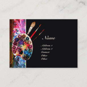 ARTIST FÄRG PALETTE MONOGRAM Painter,Art Supporter Visitkort