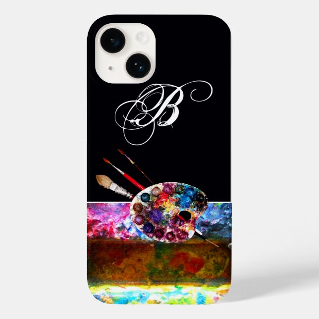 ARTIST FÄRG PALETTE OCH BRUSHES MONOGRAM Black (Baksida)