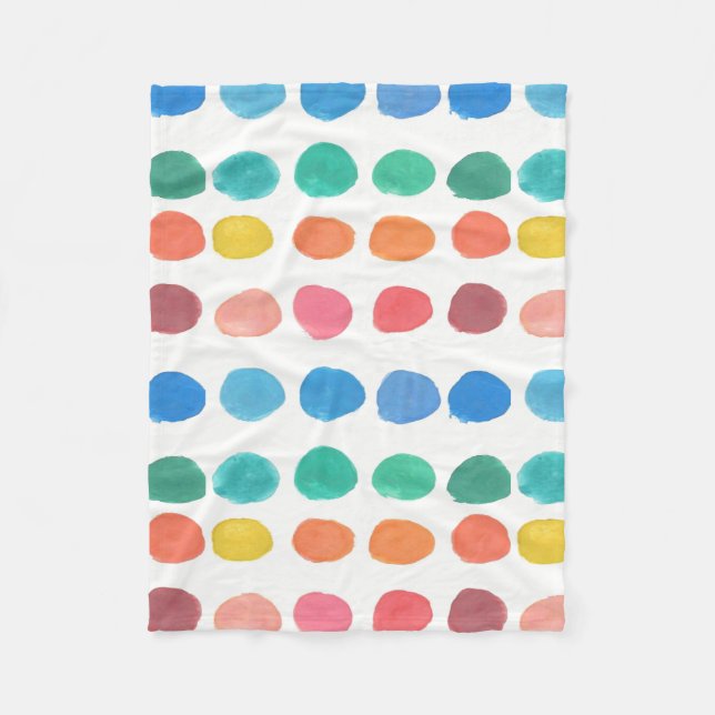 Artist Färg Sample Polka dots Fleecefilt (Framsidan)